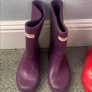 Hunter Purple Rain & Snow Boots Slip-On Design